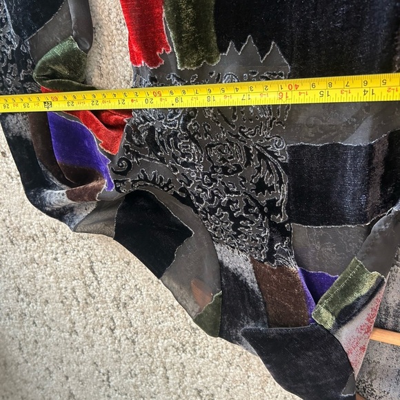 Lana Lee 2 piece shirt/skirt size 10 in excellent condition sheer/velour effect - Picture 10 of 12